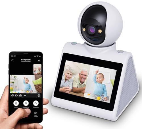 CIAJIE - Two Way Video Camera, Home Security Cameras, Baby Monitor, Dog Pet Camera, with Phone App, Motion for Elderly/Nannie/Pet/Dog