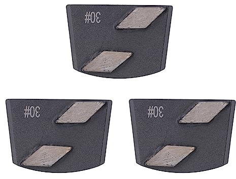 3 Stück Diamant-Schleifblöcke, 2 Klingen, Körnung 30, hocheffizienter Polierblock zum Entfernen von Beton, Zement, Bodenfarbe, legiertes Stahlmaterial