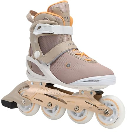 ATTABO Luna Damen Fitness-Inliner – 84 mm PU-Rollen, ABEC-7 Lager, Aluminiumschiene, belüfteter Schaft, 82A Härte, Dreifach-Verschluss, RB-Bremse – für Freizeit und Training (40)