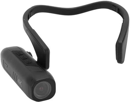 Greensen 4K Fotocamera Montata Sulla Testa, Videocamera Indossabile 4K 60FPS con Stabilizzatore a 2 Assi, Lente Grandangolare da 120°, Controllo Wi-Fi Via APP