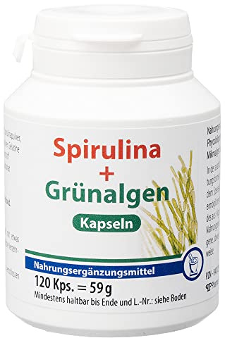 Pharma-Peter SPIRULINA + GRÜNALGEN Chlorella Kapseln, 120 Kapseln