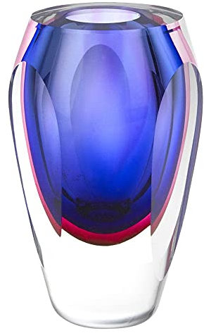 Badash Astra Murano Petit Vase en Verre Soufflé à la Bouche pour Table – 15,2 cm de Haut – Décoration d'Intérieur Contemporaine