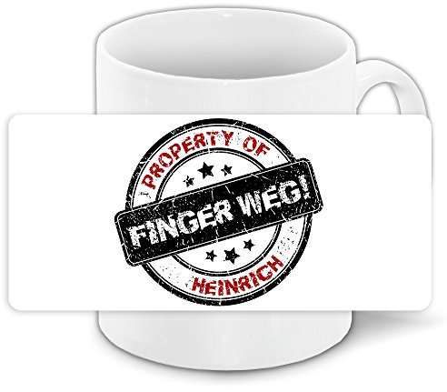 Büro-Tasse mit Namen Heinrich und schönem Motiv - Nr. 6 - Property of Heinrich