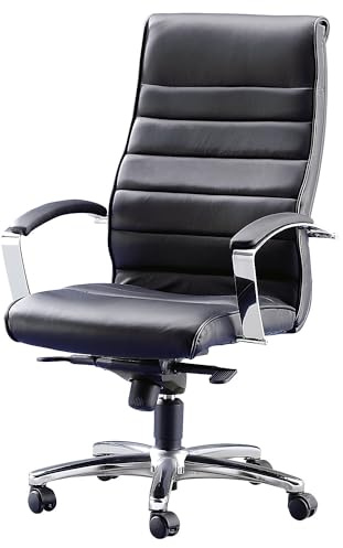TOPSTAR | Chefsessel | Leder schwarz, Armlehnen mit Lederbezug