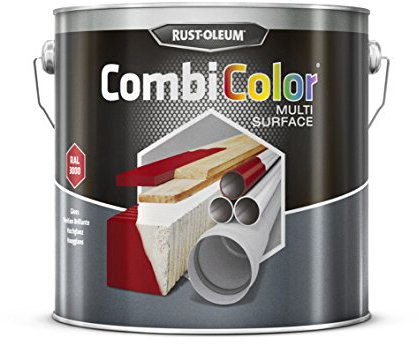 RUST-OLEUM 7365MS.2.5 Combicolor Multi-Surface, One Paint, Many Surfaces, Bright red-RAL 3000