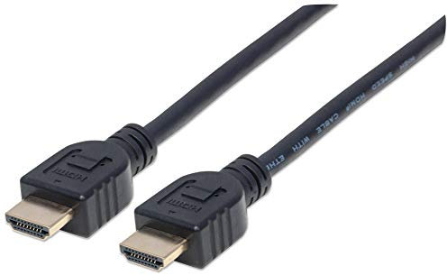 Manhattan 353946 Intellinet High Speed HDMI-Kabel mit Ethernet-Kanal, 3m, geschirmt (CL3-zertifiziert für Wandinstallationen) schwarz