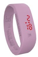Too Late LED ORIGINAL Unisex Digital Led Ultra Light Silikon Uhr - Datum & Zeit - (M, Rosa)