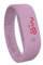 Too Late LED ORIGINAL Unisex Digital Led Ultra Light Silikon Uhr - Datum & Zeit - (M, Rosa)