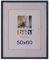 OSLO MasterLine Bilderrahmen 50 x 60 blau gesprenkelt Holz Echt-Glas Portrait-rahmen Foto-Format Photo Frame