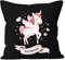 SpecialMe® Kissen-Bezug Einhorn mit Namen Kissen-Hülle Namenskissen Baumwolle personalisierte Geschenke Dekokissen schwarz Unisize