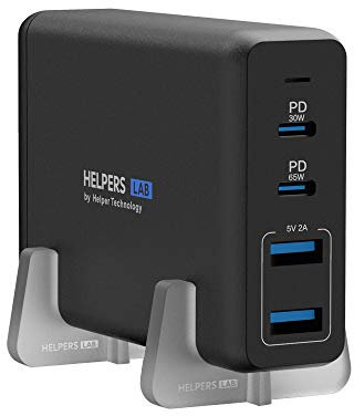 105W Dual USB Type C Travel Charger Adapter with 30W 65W USB-C PD PPS For Macbook air pro Surface Pro Go XiaoMi HP Dell XPS iPhone 12 11 pro Galaxy Note 10 and most Type-c devices