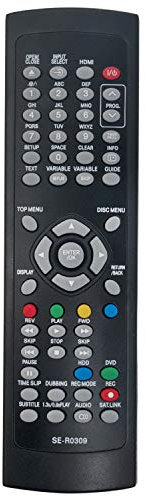 VINABTY SE-R0309 Fernbedienung ersetzt für Toshiba HDD DVD-Videorecorder RD-88DTKB RD-98DTKB