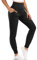 LEINIDINA Yoga Sporthose Sport Tights Leggings mit Taschen, hohe Taille, Bauchkontrolle, Workout Laufen Training Pants - Schwarz - X-Groß