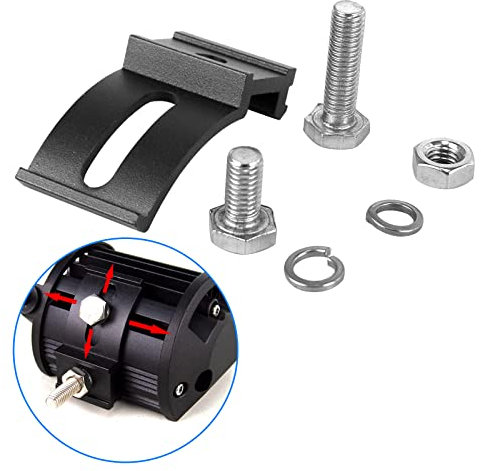 Willpower Lot de 2 Supports de Montage Coulissants pour Barre Lumineuse de Travail LED Rampe Feux LED, Support de Montage Réglable pour Tout-terrain 4x4 ATV UTE Camion Voiture 4WD