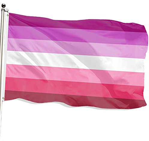 FSFLAG Lesbische Flagge – Lesbische Flagge 90 x 150 cm – LGBTQ Flaggen Dekorationen mit zwei Messingösen