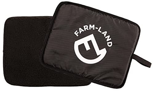 FARM-LAND Sitzkissen Faserpelz schwarz 36 x 29 cm Ansitzkissen Jagdkissen