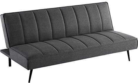 ZINUS Quinn Clic Clac Schlafsofa - 2-in-1 Klappsofa - Geeignet für Gästezimmer und kleine Räume - Dunkelgrau