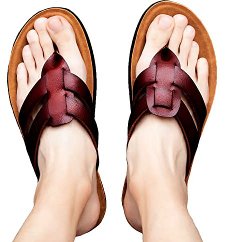 TDHLW Infradito Infradito da Donna da Uomo, Sandali Piatti da Uomo, Infradito da Donna Scivoli in Tessuto in Morbida Pelle Sandali da Yoga Infradito da Spiaggia Estivi Sandali da Spiaggia,Viola,42