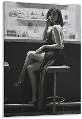 ZHUYING Die Schauspielerin Ana de Armas Turn Back Poster Wandkunst Gemälde Leinwand Dekor Poster Kunstwerke 40 x 60 cm