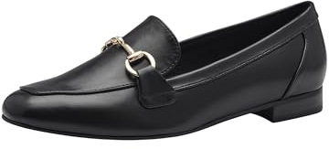 MARCO TOZZI Mocassini Donna con Tacco Eleganti, Nero (Black Gold), 41 EU