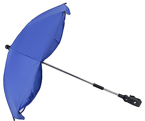 Paraguas para Cochecito, Sombrilla Universal Portátil para Cochecito de bebé para Silla Plegable (Azul zafiro (pegamento plateado))
