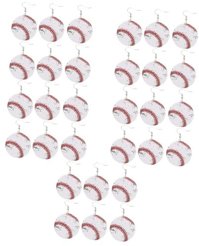 ifundom 15 Paare Baseball-ohrringe Volleyball-ohrringe Aus Leder Sportspiel-ohrringe Sportohrringe Aus Leder Geschenke Für Frauen Sportbälle Ohrringe Ohrschmuck Fräulein Träne