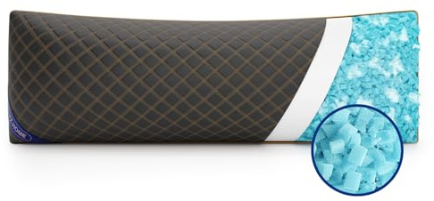 YZ HOME Long Body Pillow for Adults - Firm Body Pillow Insert with Shredded Blue Memory Foam, Adjustable Height, Soft Support for Side Sleeping, Pregnant Women, Washable (20x54 Inch, Grey)