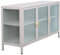 Riess Ambiente Modernes Sideboard Amsterdam 105cm Greige Gold Riffelglas Metall Vitrine Schrank Kommode für Dein Wohnzimmer