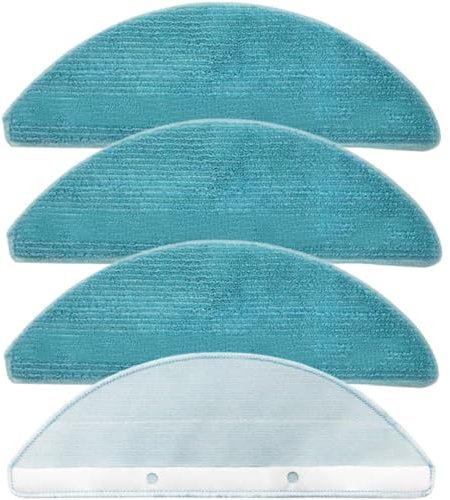 Pack 4 mopas de fregado para Cecotec Conga 8290 Immortal Ultrapower Home y 7490 Immortal, recambios lavables y reutilizables Azul