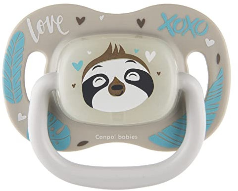 Canpol babies EXOTIC-LENI Silikon Schnuller 6-18m symmetrisch grau