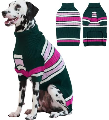 IECOii XL Hundepullover, Hundepullover für große Hunde, große Hundepullover für Rüden und Hündinnen, süße Weihnachts Winterkleidung für Hunde,Warmer Hunde Winterpullover für Corgis, Beagle, XL