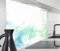 timalo Spritzschutz Wand für Herd, Küche Küchenrückwand Glasoptik | Acryl Glas 2mm | Glasrückwand Acrylglas Wandpaneele Rückwandschutz Platte | 160x50cm Grüner Rauch