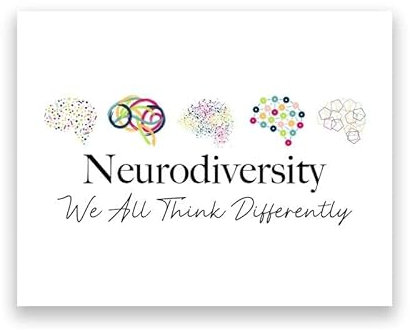 Yocheng Neurodiversität Wir alle denken anders Zitat Druck Leinwand Malerei Gehirn Poster Therapeuten Büro Wand Dekoration Bilder 40x50cm ohne Rahmen