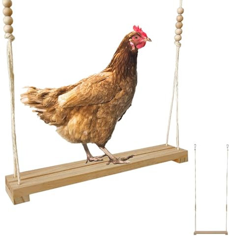 Chicken Swing, Chicken Swing for Chickens - Chicken Perch Ladder, Wooden Chicken Wood Stand, Chicken Perch Ladder for Chickens, Cockerel, Poultry, Parrots