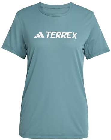 adidas Damen Terrex Multi Climacool Logo Tech T-Shirt, preloved Teal, S