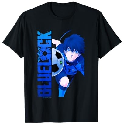 Blue Lock Blue Soccer Ball Split Panels T-Shirt