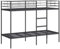 vidaXL Etagenbett ohne Matratze Schwarz 80x200 cm Stahl, Bettgestell, Hochbett, Etagenbett mit Leiter, Bettrahmen, Schlafzimmermöbel
