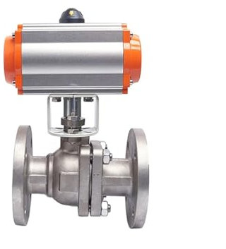 1-1/4 pneumatischer Flansch-Kugelhahn aus Edelstahl, doppeltwirkend, dampfpneumatisch, Schnellschluss-Kugelhähne