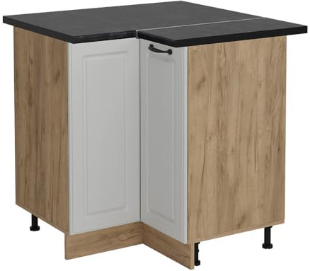 Vicco Meuble d'angle R-Line, Blanc Campagne, 75.6cm, PT Anthracite