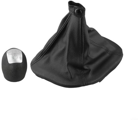Gettimore Pomo de palanca de cambios de 5/6 velocidades de cuero para Iveco Daily 2006-2011 LHD (6 velocidades)