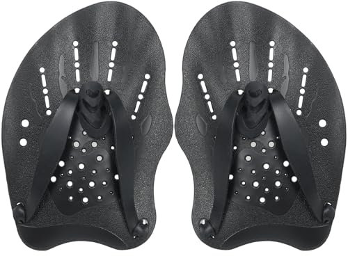 ZephyrCraft Paddles nuoto in silicone di alta qualità – Paddles per nuoto e allenamento con la forza, aiuto per la piscina, pagaia con cinghie regolabili