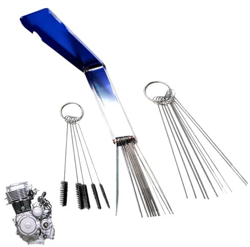 Reinigungswerkzeug für Kohlenhydratstrahl: Tragbarer Edelstahlreiniger mit Box, multifunktionales wiederverwendbares Auswahlwerkzeug-Set, hängende Reinigungskabel von Configu