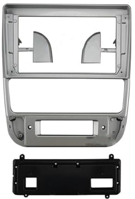 Voiture Kit De Façade D'autoradio 9 Pouces pour Peugeot 406 1995 1996 1997 1998 1999 2000 2001 2002 2003 2004 2005 Cadre Panneau D'autoradio(Argent)