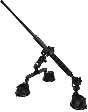 Fabater Dual Ball Head Car Mount -Kit für -Kameras, 45,28in Selfie Stick für Sicherheit und Stabilität Beim Dreharbeiten