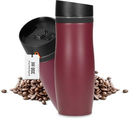Thermobecher Edelstahl 350 ml doppelwandiger Becher mit Schraubverschluss