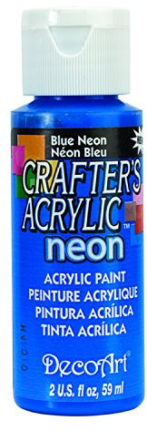 Deco Art DCA133 - Pintura para Tejidos y Telas, Color Azul neón