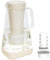 GLACIER FRESH Glass Water Filter Jug | 2.5 L | 1x Activated Carbon + 1x Ultrafiltration Filter | Removes Chlorine, Fluoride, Limescale, Heavy Metals Such as Lead, Copper | White