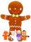 Fiesta Crafts T-2743 Gingerbread Man Hand Puppet and Finger Puppets Set,Small