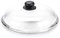 Moneta Borosilicato Coperchio Bombato 28 cm, Vetro, Bianco