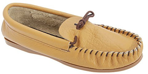 Mokkers Mens Gordon Softie Leather Moccasin Slippers (10 UK) (Tan)